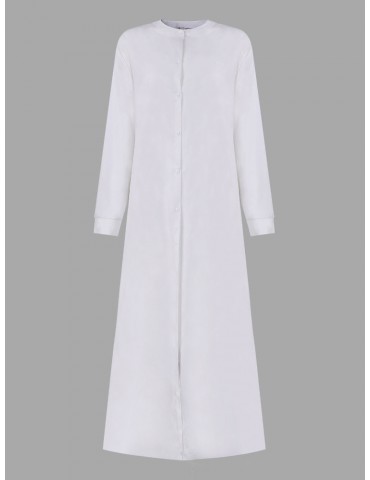 Casual Loose Button Long Sleeve Shirt Maxi Dress For Women