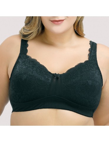 Plus Size Wireless Lace Full Coverage Thin Breathable Bras