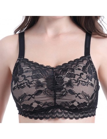 Mastectomy Bras Wireless Lace Full Cup Cotton Lining