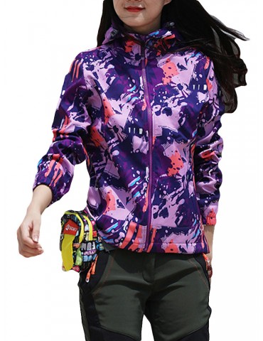 Printed Thick Warm Outdoor Mountaineering Female Ski Coat