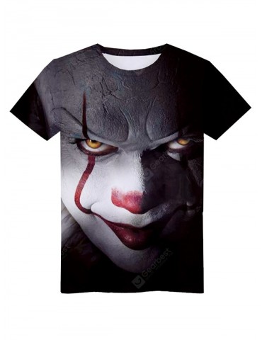 AT001 Clown 3D Digital Print Men's T-Shirt