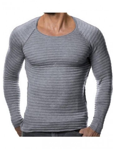 Large Round Neck Knitwear Long Sleeve Sweater for Men