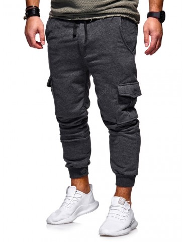 Men Stylish Outdoor Solid Color Casual Pants