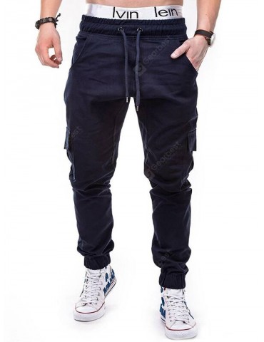 Men's Fashion Solid Color Side Pockets Pants
