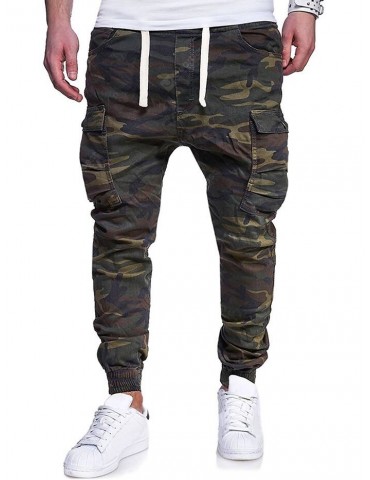 Men's Fashion Camouflage Printed Casual Trousers