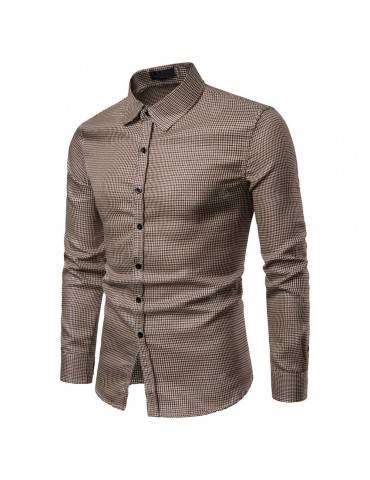 Men's  Casual Striped Fashion Long Sleeve Shirt