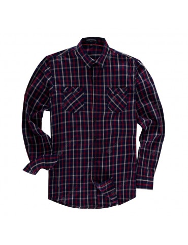 FREDD MARSHALL Men's New Long Sleeve Cotton Plaid Casual Shirt